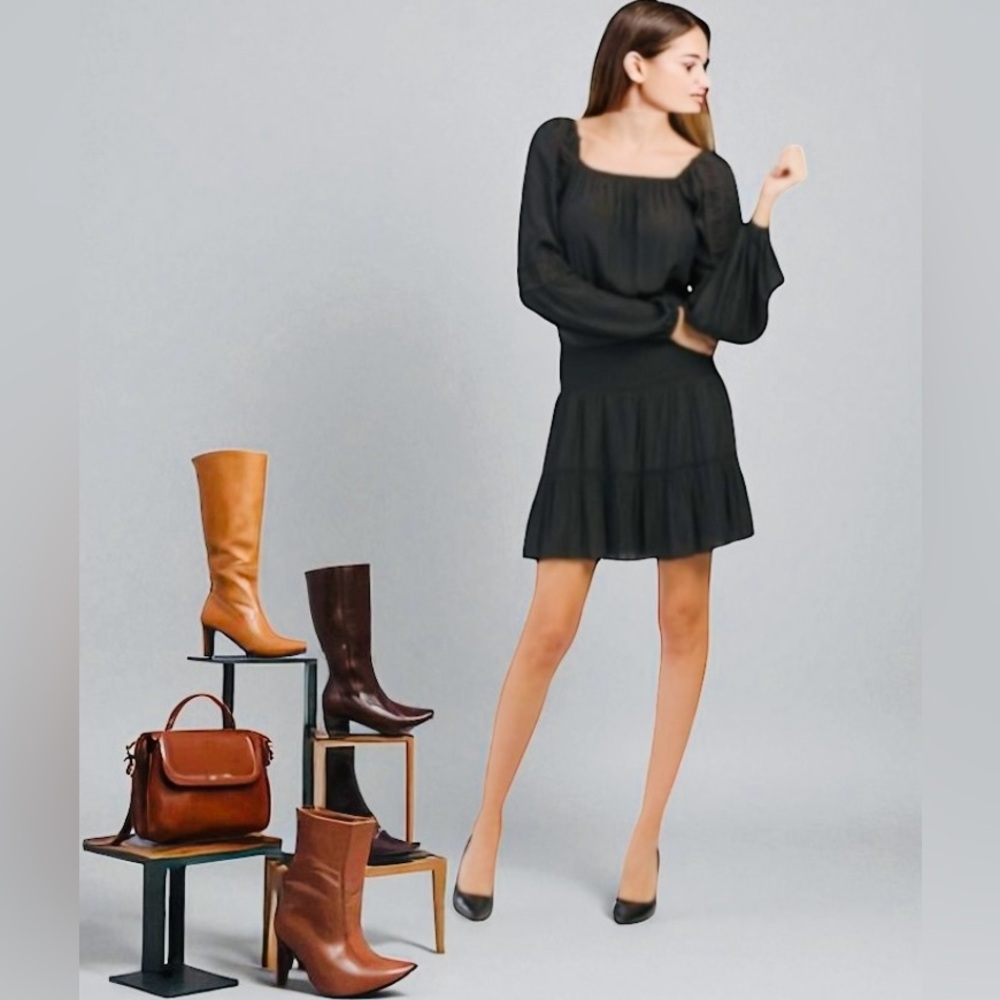 Ramy Brook Black Long Sleeve Dress